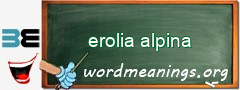 WordMeaning blackboard for erolia alpina